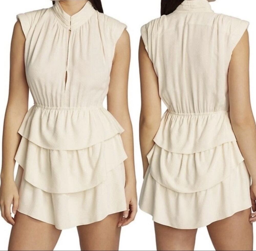 IRO Paris Calcie Layered Jacquard Mini Dress Size 38 US M WhimsiGoth FairyGrunge